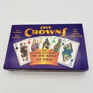 Five Crowns Rummy Style Card Game. New. Cards Sealed. Complete.